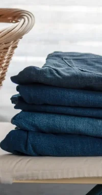 neatly-folded-stack-of-jeans-next-to-a-wicker-laun-2023-11-27-04-51-38-utc